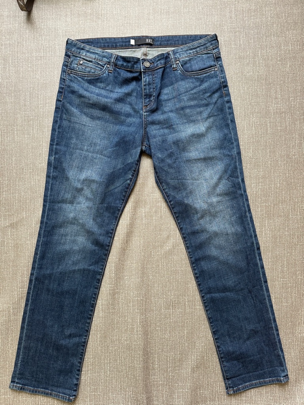 Kut From the Kloth Catherine Boyfriend Jeans Women’s 16 Blue Stretch Denim